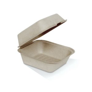 6'' Clamshell Hamburger Sugarcane 400pc/ctn