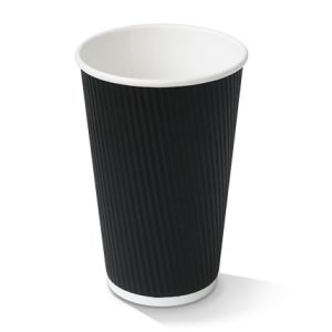 16oz Corrugated Cup/Black