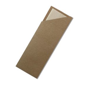 White Cutlery Pouch with Bamboo Napkin 1000pc/ctn