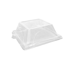 PET lid for 6'' Sugarcan Square Plate