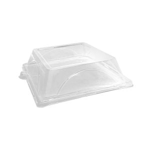 PET lid for 8'' Sugarcan Square Plate