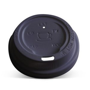 Plastic Lid- *8/12/16 oz Hot&Cold /Black 90mm 1000pc/ctn