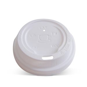 Plastic Lid- 6/8/10 oz Hot&Cold /White 1000pc/ctn