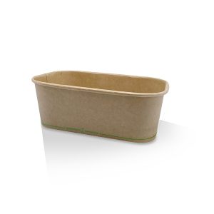 PLA Coated Kraft Rectangular Container 750ml 300pc/ctn