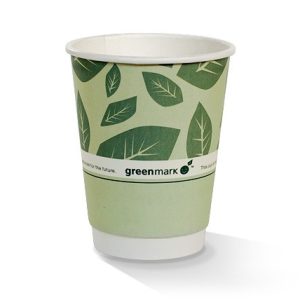 12 OZ PLA Coated DW Cup/Brown Print 500pc/ctn