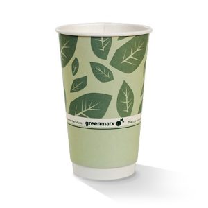 16 OZ PLA Coated DW Cup/Brown Print 500pc/ctn