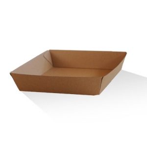 Tray Square/Brown Corrugated Plain/Brown 250pc/ctn