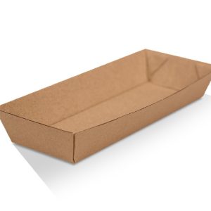 Hot Dog Tray/Brown Corrugated Kraft/Plain 600pc/ctn
