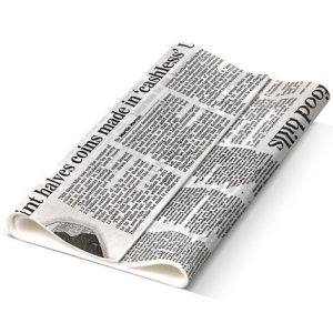 Greaseproof Paper Newsprint 190 x 300mm - 200/ream#