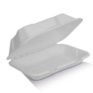 Clamshell Sugarcane 9 x 6 x 3, 200pc/ctn