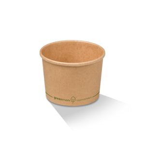 PLA coated brown bowl 12oz/370ml