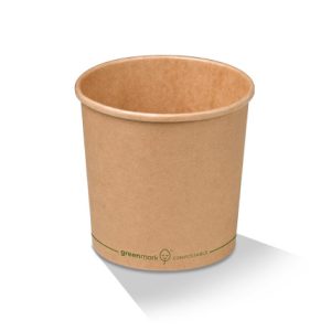 PLA coated brown bowl 26oz/810ml
