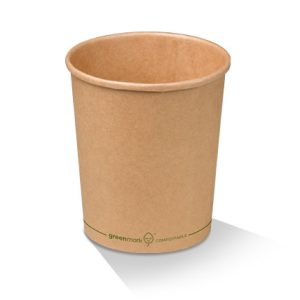 PLA coated brown bowl 32oz/970ml