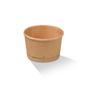 PLA coated brown bowl 8oz/250ml