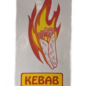Printed brown Foil Kebab Bag 250pc/pk